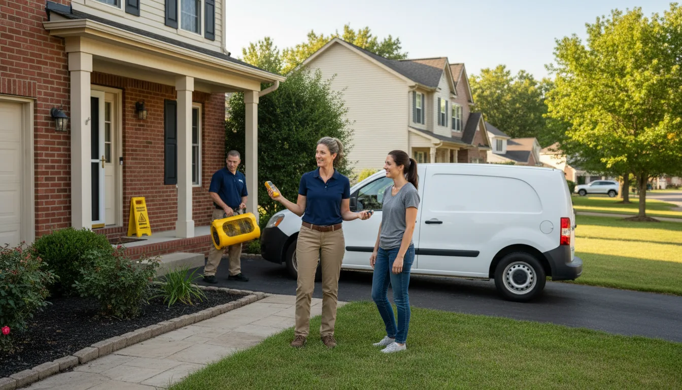 Residential water damage restoration in Wolbach, NE